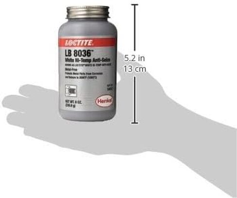 Loctite 34517 White LB 8036 ارتفاع درجة الحرارة لزيادة درجة الحرارة ، درجة حرارة -20 درجة فهرنهايت تصنيف درجة الحرارة إلى 2000 درجة فهرنهايت تصنيف درجة الحرارة العلوية ، 8 FL. أوز. علبة الفرشاة in Kuwait