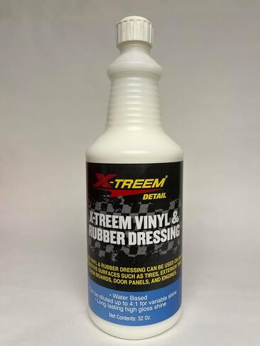 X TREEM Detail Vinyl & Rubber Dressing for Car Detailing, Exterior and Interior Automotive Cleaner and Protectant for Tires, Dash Boards, Door Panels, Engines and More, 32oz in Saudi Arabia