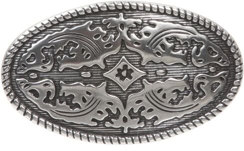 Western Oval Engraving Antique Silver Belt Buckle in Saudi Arabia
