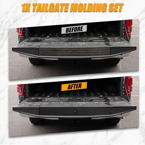 RANSOTO Tailgate Molding Trim Compatible with Ford F150 F-150 2015-2020 Flexible Flex Step Cap Top Trim Protector Cover Replaces FL3Z9940602B, FO1904135 in Saudi Arabia