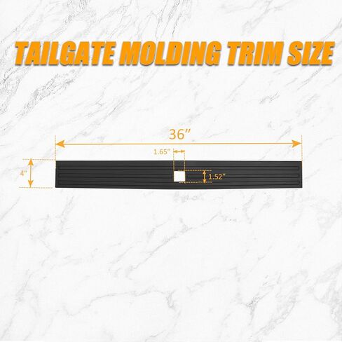 RANSOTO Tailgate Molding Trim Compatible with Ford F150 F-150 2015-2020 Flexible Flex Step Cap Top Trim Protector Cover Replaces FL3Z9940602B, FO1904135 in Saudi Arabia