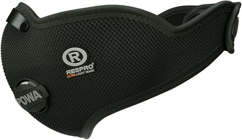قناع Respro Ultralight (أسود ، كبير) in Kuwait