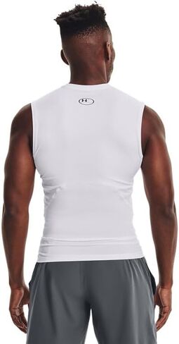 Under Armour Men's Armour HeatGear Compression Sleeveless T-Shirt, (301) Forest Green / / White, 3X-Large in Saudi Arabia