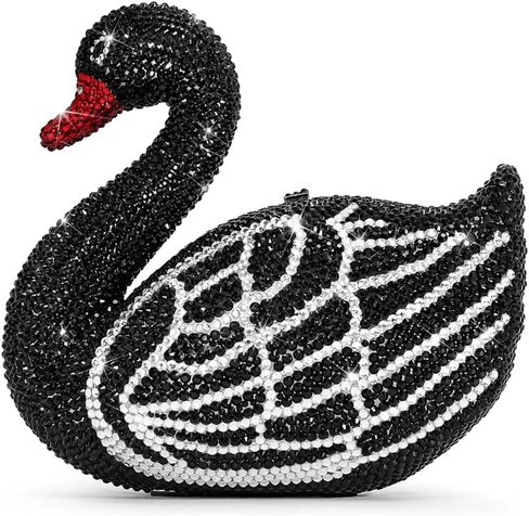 JW Pei Women's Kinsley Crystal Swan Clutch - Black in Saudi Arabia