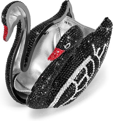 JW Pei Women's Kinsley Crystal Swan Clutch - Black in Saudi Arabia