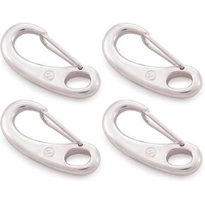 SHONAN 2 Inch Carabiner Clips, 4 Pack Flag Clips for Flag Pole, Stainless Steel 316 Marine Boat Clips for Ropes, Clip Hooks for Keychain, Dog Leashes, Fishing, Camping 220 Lbs in Kuwait
