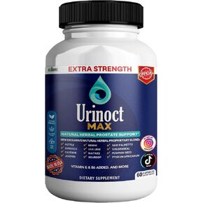 Urinost Max Extra Strength Prostate Supplement, 60 Capsules, Natural Herbal Formula with Saw Palmetto, Vitamin E, B6, 30 Day Supply (2) in Saudi Arabia