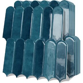 Green Peel and Stick Backsplash Tile 12"x12" Kitchen Bathroom Self-Adhesive Tiles Palisade Style (10-Sheet,Emerald) in Saudi Arabia