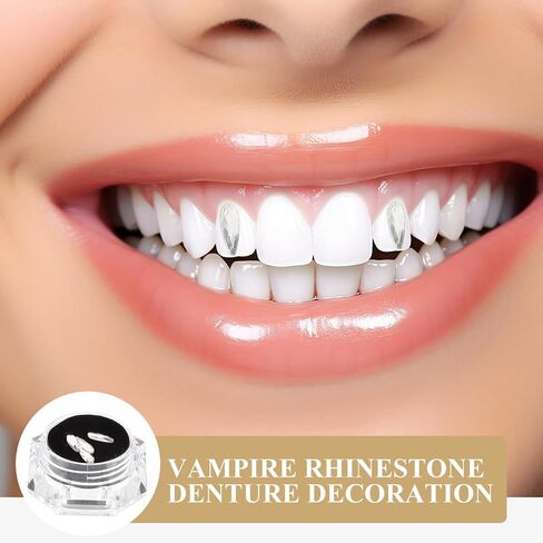 NOLITOY Teeth Gems Kit Vampire Tooth Gems Tooth Jewelry 4 Pack Translucent Gems for Dentures in Saudi Arabia