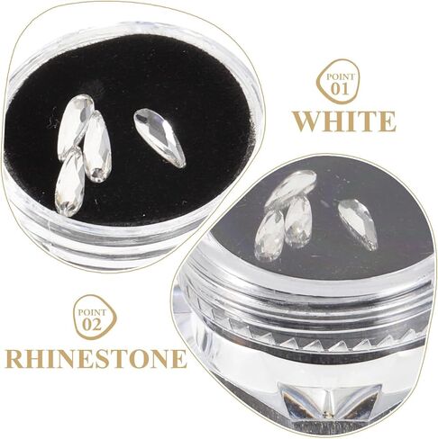 NOLITOY Teeth Gems Kit Vampire Tooth Gems Tooth Jewelry 4 Pack Translucent Gems for Dentures in Saudi Arabia