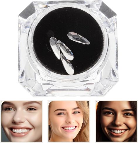 NOLITOY Teeth Gems Kit Vampire Tooth Gems Tooth Jewelry 4 Pack Translucent Gems for Dentures in Saudi Arabia