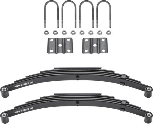 Youxmoto 5 Leaf Springs 3500lb Single Trailer Suspension & U-Bolt Kit; for 5200lb-6000lb Axle, 1-3/4" Width, 25-1/4" L, 9/16" Bushing Dia, Fits for SW5 in Saudi Arabia