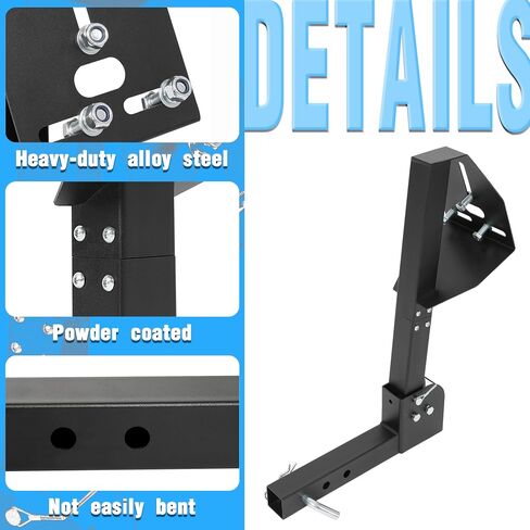 Kuafu Trailer Hitch Hitch Tyre Mount متوافق مع شاحنة مع جهاز استقبال Hitch 2 بوصة يناسب 4 و 5 و 6 العروات حامل حامل قابلة للتعديل in Saudi Arabia