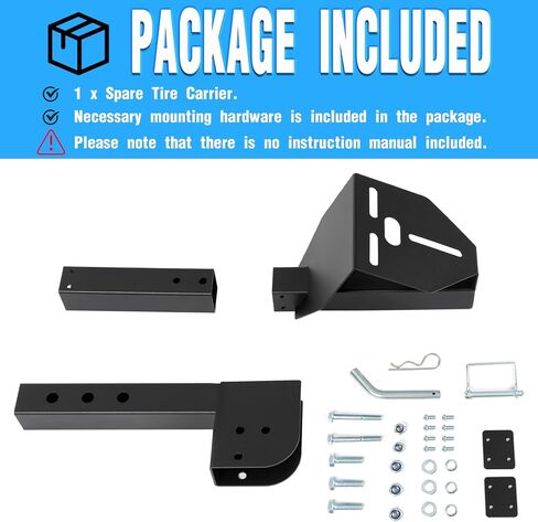 Kuafu Trailer Hitch Hitch Tyre Mount متوافق مع شاحنة مع جهاز استقبال Hitch 2 بوصة يناسب 4 و 5 و 6 العروات حامل حامل قابلة للتعديل in Saudi Arabia