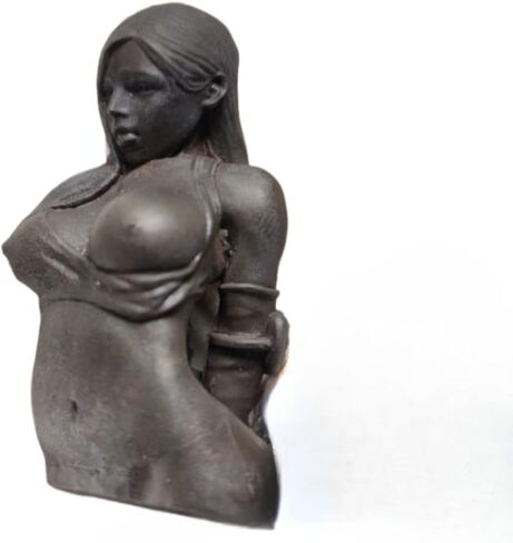 Brass Binding Naked Female Bust Body Art Miniatures Statue,Metal Woman Sculpture Desktop Paperweight Car Decoration Collectible Figurines in Saudi Arabia
