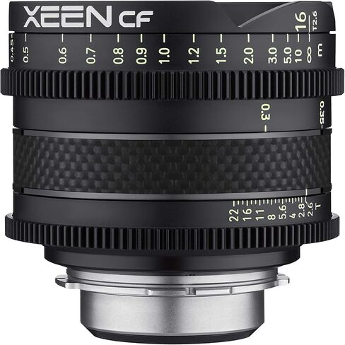 روكينون Xeen CF 16mm T2.6 Pro سينما عدسة واسعة الزاوية مع بنية من ألياف الكربون وعلامات مضيئة لـ Sony E Mount، أسود، مقاس متوسط (CFX16-NEX) in Saudi Arabia