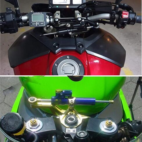 SCHIK دراجة نارية من الألومنيوم مثبتة مثبتة لكاواساكي ZX6R ZX-6R طقم تصاعد (الأحمر والأسود) in Kuwait