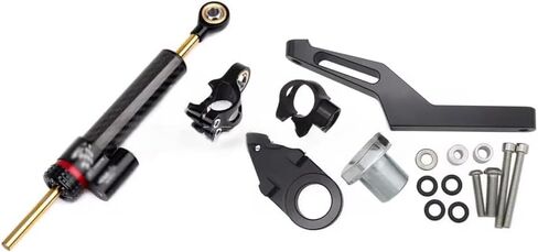 For Ninja ZX-6R ZX636 ZX6R ninja zx6r zx636 2025 2024 2023 2022-2019 motorcycle accessories steering shock absorber steering shock absorber stabilizer steering damping bracket（Titanium color kit） in Kuwait