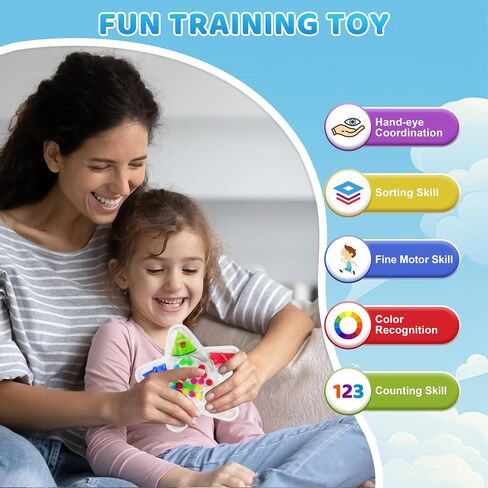 Color Sorting Sensory Toys for Toddlers, Color Matching Fidget Toys for Calm Down, Preschool Learning & Educational Montessori Toys Fine Motor Skills Game for Kids Boys Girls Ages 1-3 3-5 in Saudi Arabia