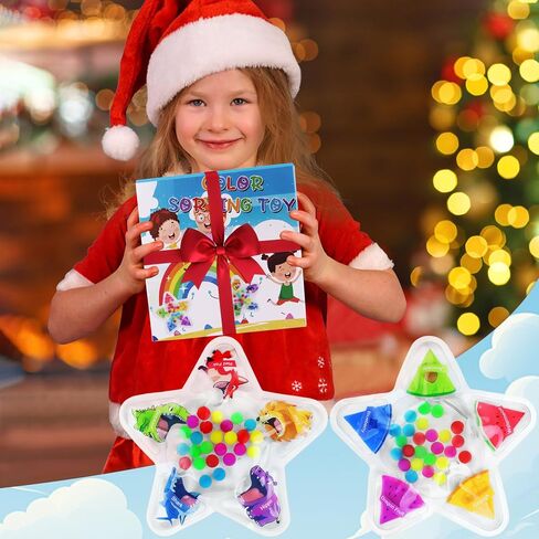 Color Sorting Sensory Toys for Toddlers, Color Matching Fidget Toys for Calm Down, Preschool Learning & Educational Montessori Toys Fine Motor Skills Game for Kids Boys Girls Ages 1-3 3-5 in Saudi Arabia