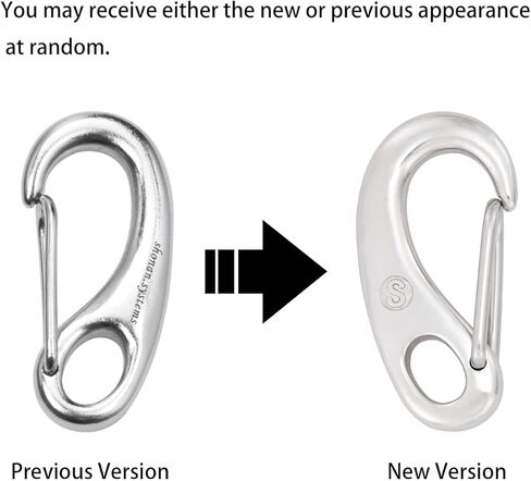 SHONAN 2 Inch Carabiner Clips, 4 Pack Flag Clips for Flag Pole, Stainless Steel 316 Marine Boat Clips for Ropes, Clip Hooks for Keychain, Dog Leashes, Fishing, Camping 220 Lbs in Kuwait