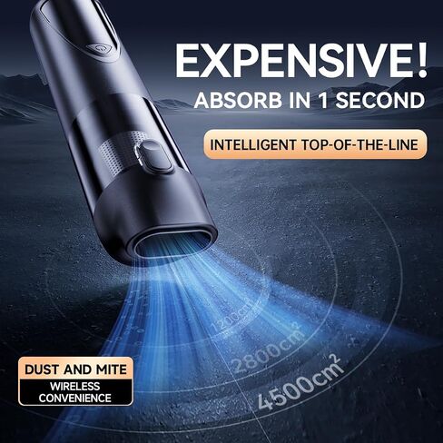 Cordless Car Vacuum Cleaner, 20000Pa Strong Suction Handheld Vacuum with Detailing Kit, Wet/Dry Rechargeable Portable Mini Vacuum for Car Detailing, Home & Outdoor Cleaning in Kuwait