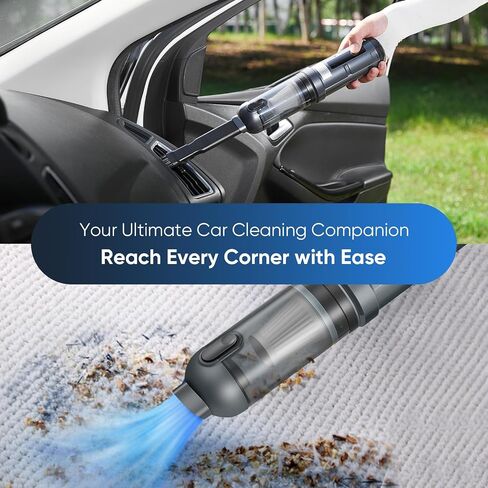 Car Vacuum, 4 in 1 Portable Mini Cordless Vacuum, 16000pa Suction Power, 7800mAh, Type-C Charge, Blower, Handheld Vacuum for Car, Office Desk in Saudi Arabia