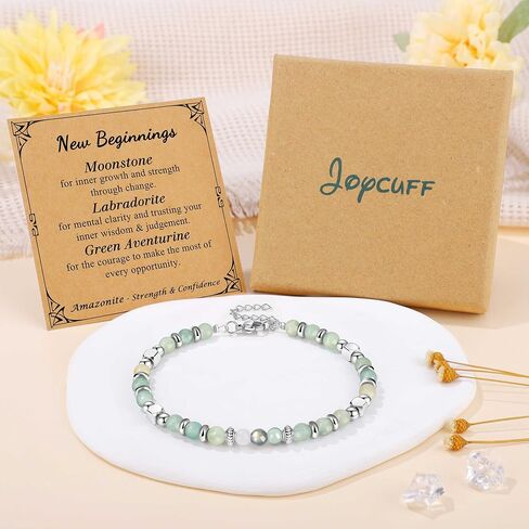 JoycuFF 𝗚𝗶𝗳𝘁𝘀 𝗳𝗼𝗿 𝗪𝗼𝗺𝗲𝗻 𝗠𝗼𝗼𝗻𝘀𝘁𝗼𝗻𝗲 𝗔𝗺𝗮𝘇𝗼𝗻𝗶𝘁𝗲 𝗕𝗿𝗮𝗰𝗲𝗹𝗲𝘁𝘀, New Beginnings Good Luck Gifts for Coworkers Friends Women in Saudi Arabia