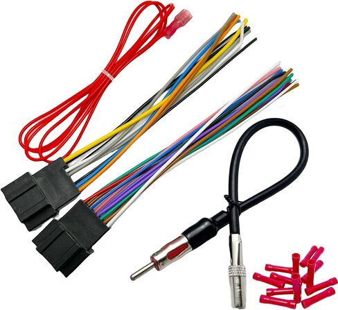 Radio Wiring Harness, Aftermarket Stereo CD Player Receiver Wire Cable Adapter, Compatible with Buick, Cadillac, Che/vrolet, GMC, Hummer, Hyundai, Pontiac, Suzuki in Saudi Arabia