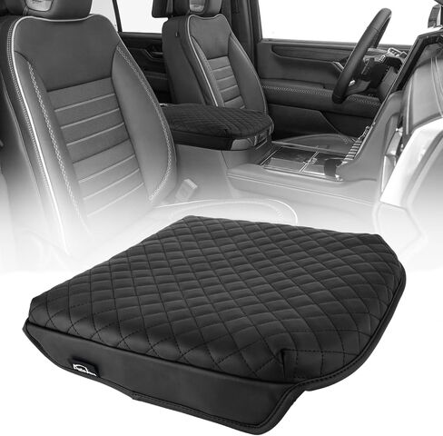 غطاء وحدة التحكم المركزية من AUTOJARE مناسب لملحقات Ford Explorer 2012-2019 مقاوم للماء من الألياف الدقيقة ومسند الذراع من الجلد غطاء واقٍ مضاد للخدش in Saudi Arabia