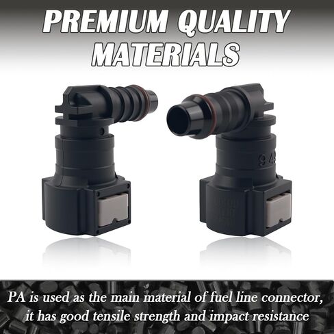 2PCS Fuel Line Connector,Elbow 90° Fuel Line Quick Connect 9.49-ID8 with Gasket Design for Quick Connection of Oil Pump/Fuels Lines,Professional Quicks Connect Fuels Lines Fittings in Saudi Arabia