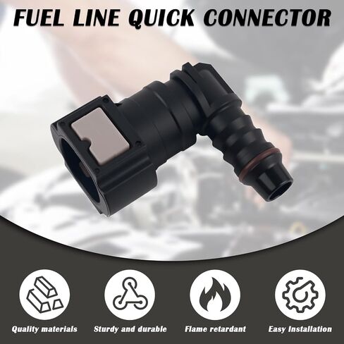 2PCS Fuel Line Connector,Elbow 90° Fuel Line Quick Connect 9.49-ID8 with Gasket Design for Quick Connection of Oil Pump/Fuels Lines,Professional Quicks Connect Fuels Lines Fittings in Saudi Arabia