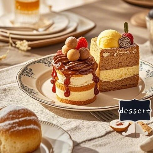 20 حزمة Mini Chalkboard يوقع لوحات رسائل صغيرة قابلة لإعادة الاستخدام مع Stand for Food Labels Party Party Party و Bakery و Weddings Place Cards Name Name Table Number ، مع علامات وملصقات Blackboard in Kuwait