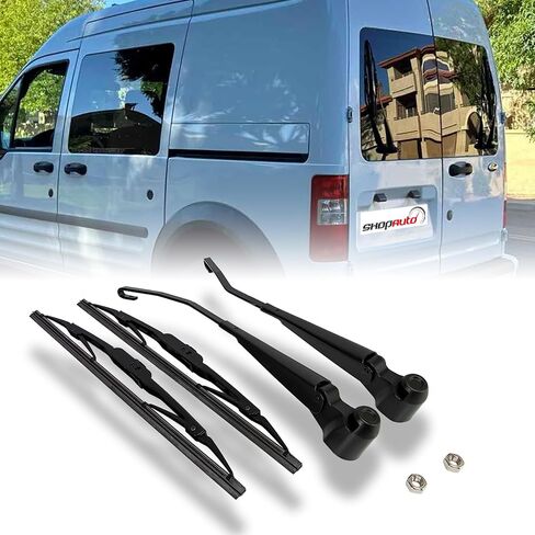 Rear Windshield Wiper Arm Blade Assembly Kit Compatible with 2010-2013 Ford Transit Connect Rear Window Wiper Replacement 2T1Z-17527-A, 2T1Z-17527-B, 2T1Z-17528-B in Saudi Arabia