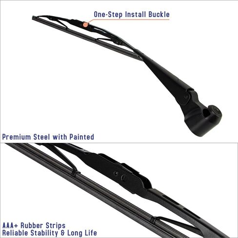 Rear Windshield Wiper Arm Blade Assembly Kit Compatible with 2010-2013 Ford Transit Connect Rear Window Wiper Replacement 2T1Z-17527-A, 2T1Z-17527-B, 2T1Z-17528-B in Saudi Arabia