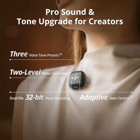 DJI Mic 2 (2 TX + 1 RX + Charging Case), All-in-one Wireless Microphone, Intelligent Noise Cancelling, for iPhone, Android, Camera Bundle with, 2x Turnstile Omnidirectional Condenser Lavalier in Saudi Arabia