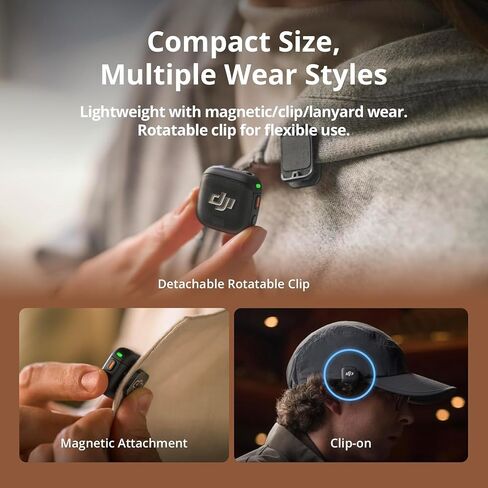 DJI Mic 2 (2 TX + 1 RX + Charging Case), All-in-one Wireless Microphone, Intelligent Noise Cancelling, for iPhone, Android, Camera Bundle with, 2x Turnstile Omnidirectional Condenser Lavalier in Saudi Arabia