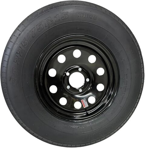 إطار مقطورة على RIM ST225/75R15 LRE شعاعي خاص 5 × 5 "عجلة معدنية أسود in Saudi Arabia