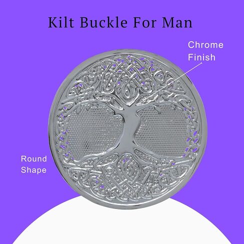 Celtic Tree of Life Belt Belt Buckle - التصميم الاسكتلندي التقليدي مع الانتهاء من العتيقة ، مثالي للبلدان وملابس المرتفعات in Kuwait