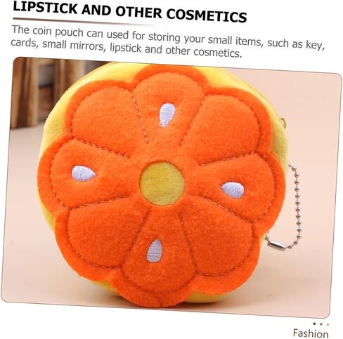 4Pcs Cartoon Fruit Coin Purse for Boys Small Zipper Change Pouch Wallet with Hook Design Tiny Portable Wallets in Strawberry Orange Watermelon Shapes in Saudi Arabia
