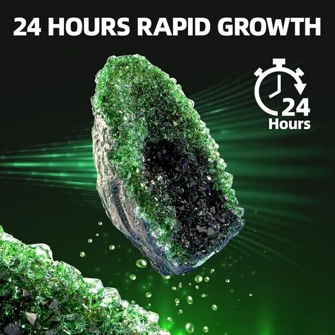 مجموعة GobiDex Geodes Growing Science Kit للأطفال الذين تتراوح أعمارهم بين 6-8-12 عامًا، الجيود مع البلورات تنمو بسرعة في (24 ساعة)، ألعاب تجارب العلوم التعليمية STEM، مجموعة عشاق الجيولوجيا والصخور، هدايا للأولاد والبنات in Kuwait