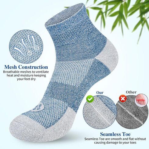 Diabetic Socks for Men,6 Pairs Ankle Mens Diabetic Socks,Diabetic Neuropathy Socks for Men 9-12 in Kuwait
