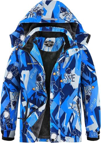 Boylove Boy's Ski Jackets Waterproof Winter Coat Fleece Royproofing Skybboring Stack in Kuwait