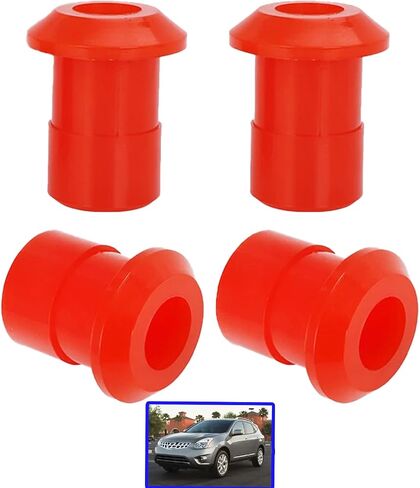4Pcs Polyurethane Subframe Bushing Kit,Compatible With Nissan Rogue 2008-2013,Front & Rear Sub Frame Bushing Kit Replaces 54466-JD000 54467-BR00A,Red in Saudi Arabia