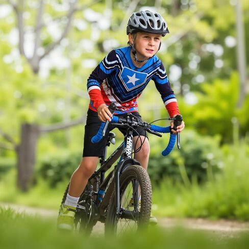 Kids Cycling Jersey Long Sleeve Dirt Bike Motocross Shirt, BMX Off-Road Racing Clothing in Kuwait