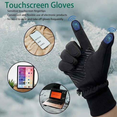 Kids Winter Cycling Gloves Touchscreen Thermal Fleece Sports Gloves for Boys Girls Anti-Slip Outdoor Gloves for Bike Cycling Skiing Running in Kuwait