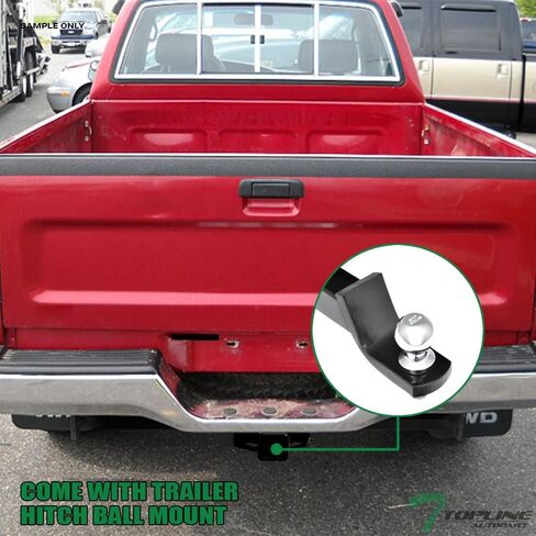 Class 3 Black Trailer Hitch Hitiver Weather مع 2 بوصة محملة أنبوب تثبيت متوافق مع 1984-1995 بيك آب تويوتا in Kuwait