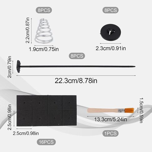 41pcs Car Fan Mounting Kit, Universal Electric Radiator Fan Mount Kit Transmission Cooler Installation Set with Cable Zip Ties Mounting Snaps Pads Springs & Cleaning Brush in Saudi Arabia
