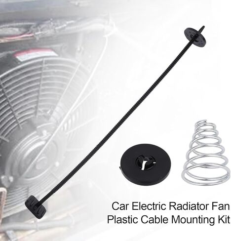 41pcs Car Fan Mounting Kit, Universal Electric Radiator Fan Mount Kit Transmission Cooler Installation Set with Cable Zip Ties Mounting Snaps Pads Springs & Cleaning Brush in Saudi Arabia