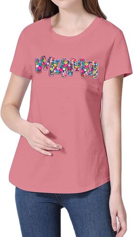 قمصان تمريض للرضاعة الطبيعية للنساء ماما الرمز البريدي للأمومة Tshirts قمم التمريض TEAE in Kuwait